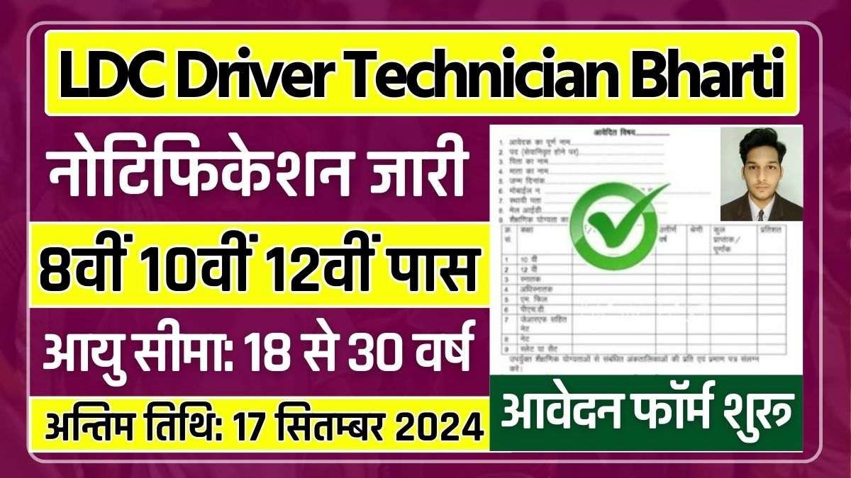 LDC Driver Technician Bharti 2024